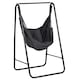 image 1 of Outsunny Hammock Chair w/ Stand, Hanging Chair w/ Cushion, Armrest Grey