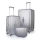 image 1 of 3 Piece Luggage Set with Vanity Case, Carry-On & Large Suitcase | Silver | Silver