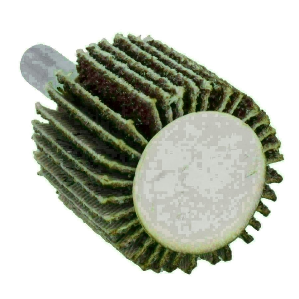 image 1 of 40 Grit 25mm Flap Wheel Disc Abrasive Sanding Pads For Drills 6mm Shank 10pc