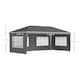 image 7 of Outsunny 3 x 6m Heavy Duty Gazebo Marquee Party Tent with Storage Bag Grey | Grey | Grey | 585 cm x 295 cm x 270 cm | 1