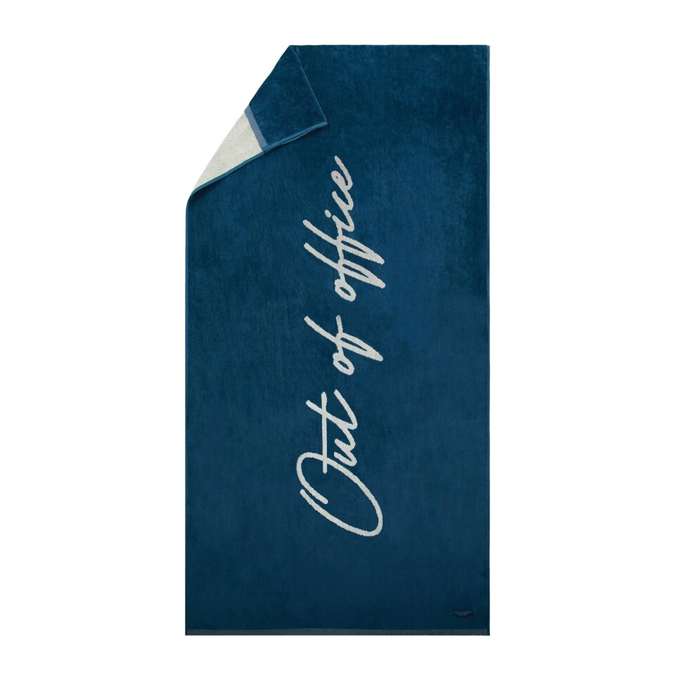 image 1 of Vinga Lounge Velour Beach Towel - Navy - One Size Blue | One size