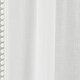 image 3 of Pair of Tahiti White Pom-Pom Trim Linen Look Voile Panels with Rod Pocket Header 183 CMS