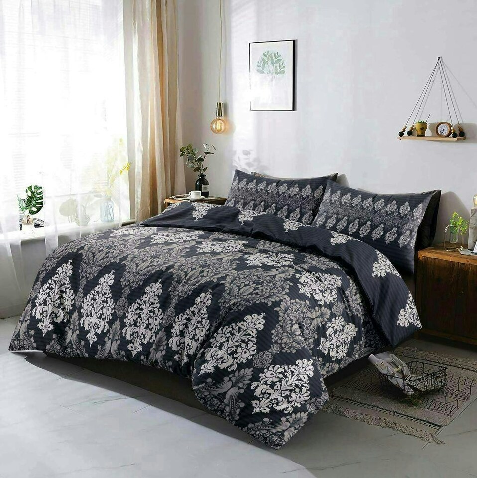 image 1 of Tanya Duvet Cover Set - Super King - Black