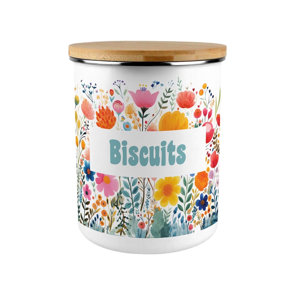 image 1 of Bright Floral Extra Large Biscuit Tin