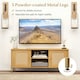 image 10 of COSTWAY Boho TV Stand for 55 Inches Entertainment Center Natural Gold