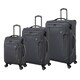 image 1 of IT Luggage Teleported Warm Charcoal Expandable 3pc Suitcase Set with TSA Lock Grey