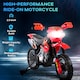 image 4 of HOMCOM 6V Kids Child Electric Motorbike Ride on Motorcycle Scooter Children Toy Gift for 3-6 Years (Red)