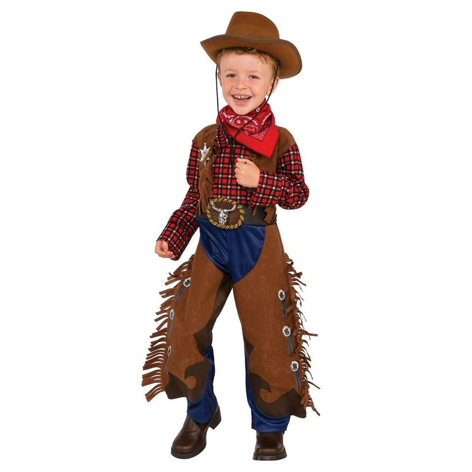 Bristol Novelty Childrens/Kids Little Wrangler Costume - Brown/Red - 7-8 Years 7