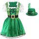 image 1 of Irish Shamrock Dress & Mini Hat Fascinator Green | 2XL