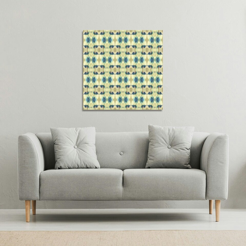 image 1 of Psychedelic Geometric Pattern (Canvas Print) 114 x 114 x 4cm