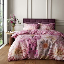 RHS x Catherine Lansfield Rosemoor Floral So Soft Duvet Cover Set Pink Pink | Super King
