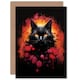 image 1 of Lover Gift Pet Portrait Red Roses Orange Art Card