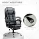 image 3 of HOMCOM Executive Office Chair PU Leather Swivel Chair with Footrest Black