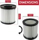 image 3 of SPARES2GO Cartridge Filter for Parkside PWD12 PWS20 PWD25 PWD30 PNTS1400 12L 20L 25L 30L Vacuum Cleaner