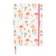 image 1 of Something Different Funky Fungi A5 Notebook - White/Pink/Orange - One Size