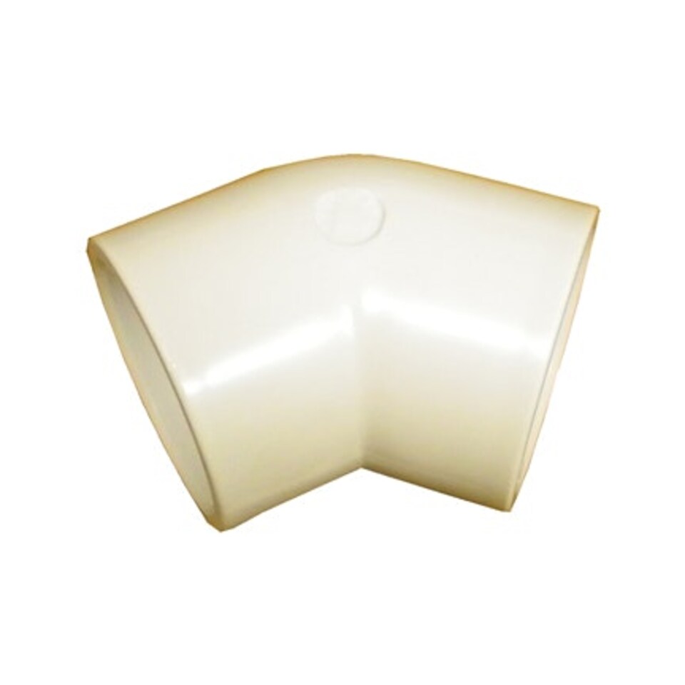1.5in Plastica White 45 Deg Elbow P P - Single