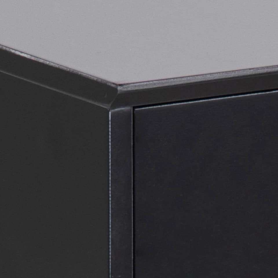 image 1 of Mitra 1 Drawer Bedside Table in Black