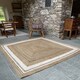 image 1 of KHIDAKEE Square Border Beige Rug Woven with - Jute - L120 x W120 - Natural Brown
