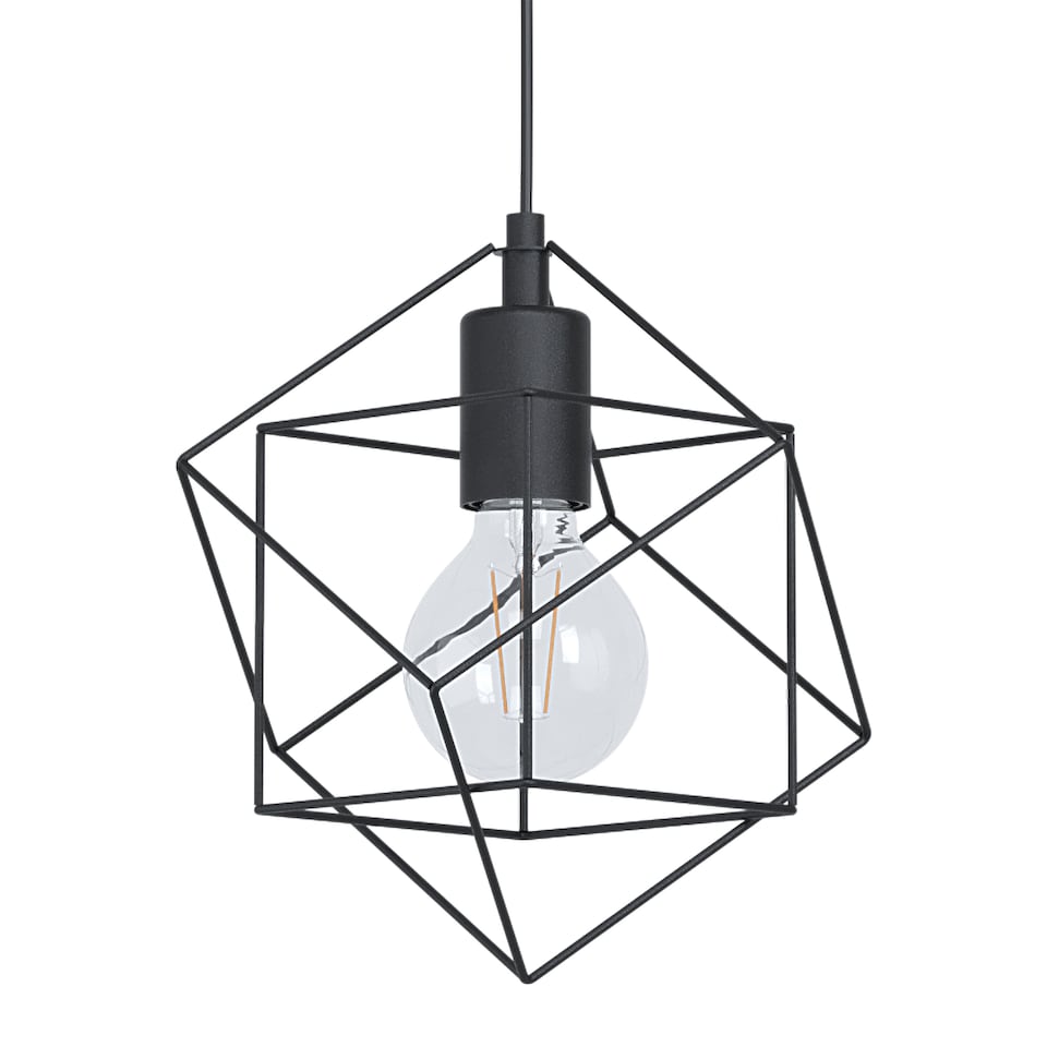image 1 of Helix 3 Light Black Pendant Ceiling Light | Black
