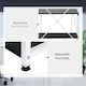 image 5 of HOMCOM Computer Desk Laptop Table w/4-tier Bookshelf  Metal Frame Black, White