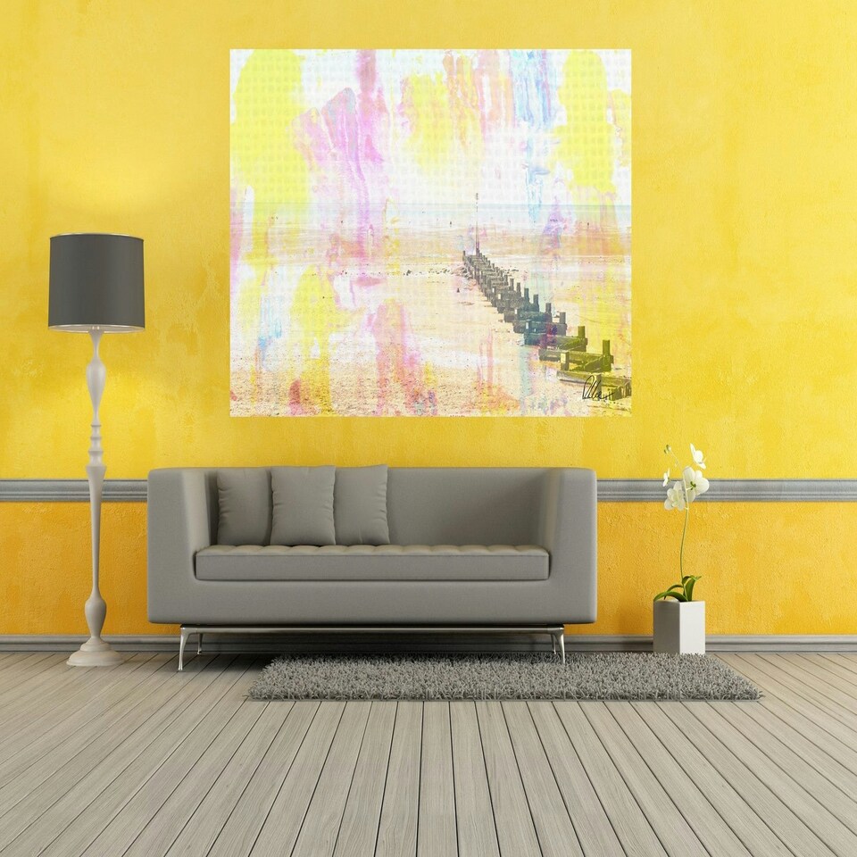 image 1 of Colourful Beach (Canvas Print) 24" x 16"