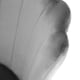 image 2 of FREYA Petal Chair Velvet Upholstered Fabric - Grey Grey