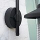 image 3 of ValueLights Eyam Swan Neck Matte Black Lantern and E27 Candle LED 4W Warm White 3000K Bulb Black
