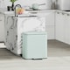 image 2 of HOMCOM 2 x 20L Double Rubbish Bin, Pedal Bin with Soft-Close Lid Green | 40L