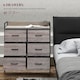 image 3 of HOMCOM Bedroom Chest of Drawers, Fabric Dresser with 6 Drawers, Storage Organiser Unit with Open Shelf and Metal Frame for Living Room, Entryway, Grey Wood Effect