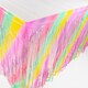 image 2 of Pastel Rainbow Plastic Fringe Table Skirt 160cm x 70cm