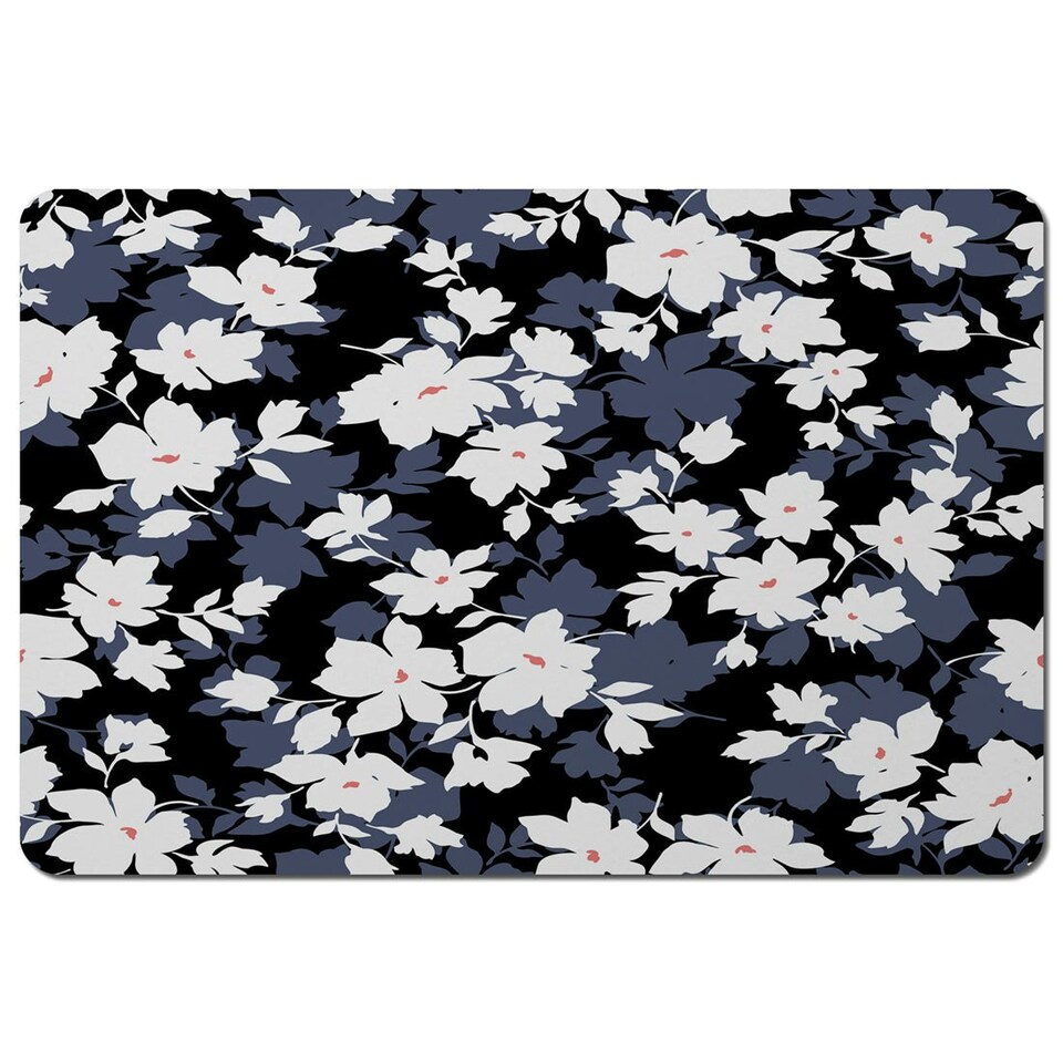 image 1 of White, Black & Purple Flowers (Placemat)