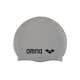 image 1 of Arena Unisex Adult Classic Silicone Swim Cap - Silver/Black - One Size