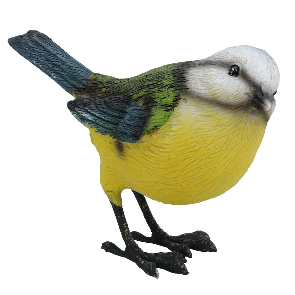 image 1 of Blue Tit Garden Sculpture Ornament Statue Resin Decoration Animal Bird