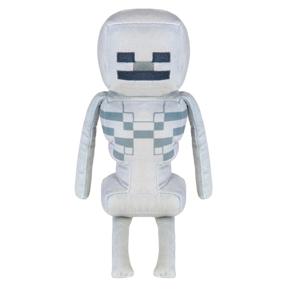 PMS Minecraft Skeleton Soft Toy Grey - 28cm x 15cm