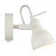 image 4 of Unique Industrial Designed Matt White Switched Wall Spot Light | White