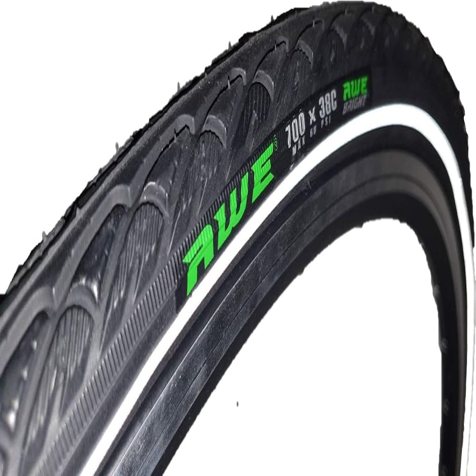 image 1 of AWE Super Bright High Visibility Reflective Puncture Protection 700 x 38c Road Tyre