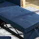 image 8 of HOMCOM Folding Sleeper Sofa Bed Chair with Pillows, Pocket, Blue