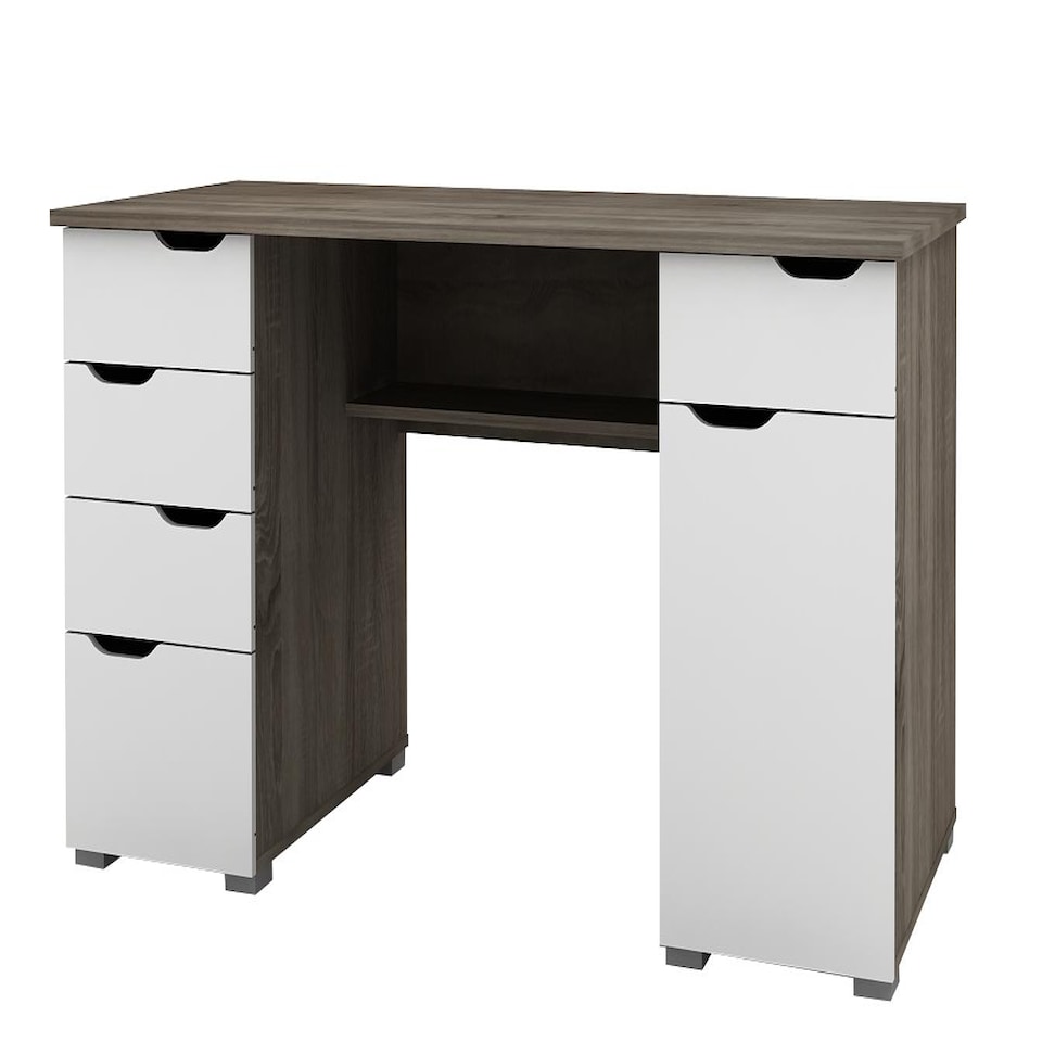 image 1 of Kentucky Desk in Dark Oak Look / White