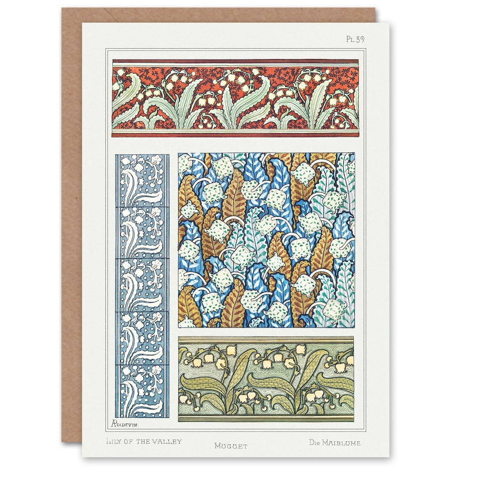 image 1 of Maurice Pillard Verneuil Art Card Lily of the Valley