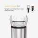 image 5 of Simplehuman 10L Slim Butterfly Bathroom Bin, Brushed Stainless Steel
