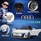 image 3 of HOMCOM Audi RS e-tron GT Licensed Electric Car for Kids, 12V Battery Powered Electric Ride-on Toy with Remote Control Music, Suspension Wheels, Soft Start, for 3-5 years, White