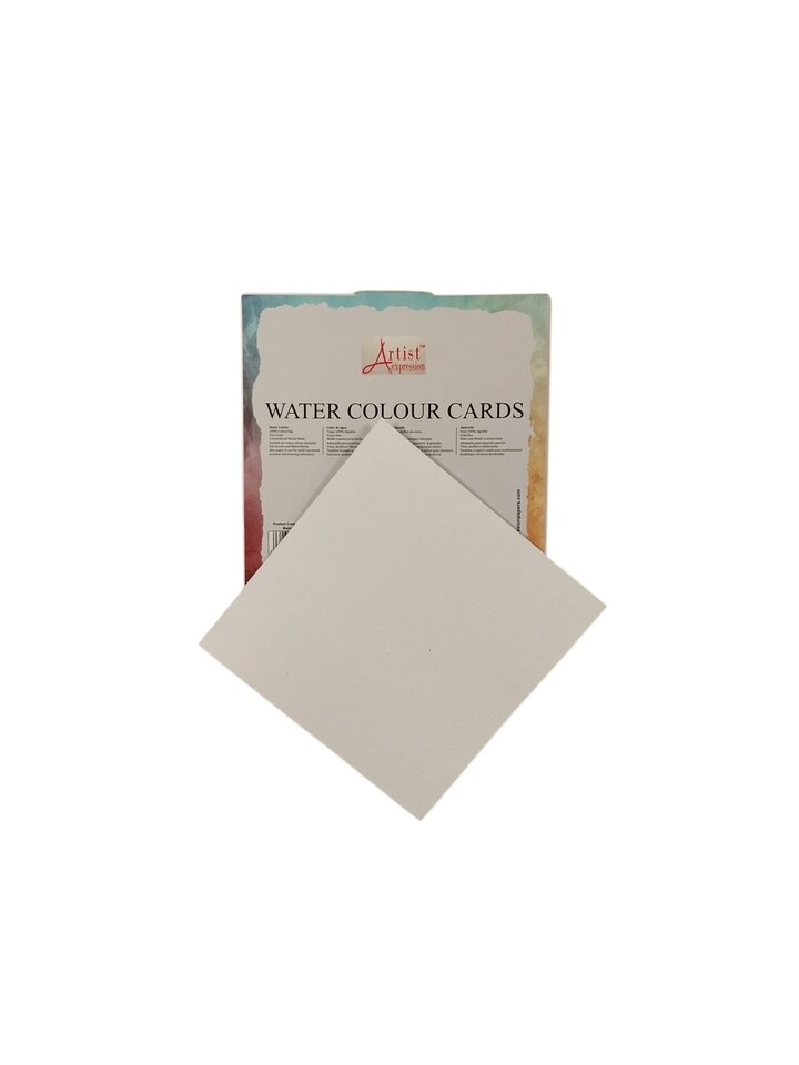 image 1 of Water Colour Cards Folder 10 Sheets 12 x 12cm