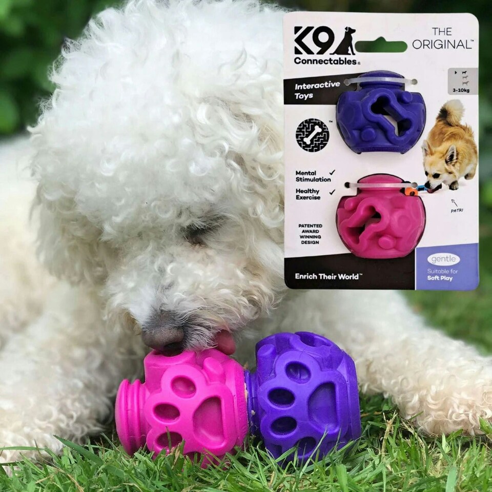 image 1 of K9Connectables Dog Toys - The Original Small (Pink/Purple)