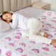 image 1 of Toddler Potty Training Bed Pads - Soft Waterproof Bedwetting Pee Protector Mat for Kids - Incontinence Mattress Sheet Absorbs Up to 2000ml - 135 x 85cm, Rainbow White | Rainbow | Double