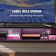 image 6 of HOMCOM Floating TV Unit, Wall Mounted TV Cabinet for TVs up to 65 , High Gloss Media Wall Unit with LED Lights, Storage Shelves for Living Entertainment Room, Black