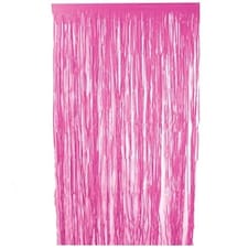 Hot Pink Biodegradable Paper Door Curtain Backdrop 1.9m x 99cm | Pink