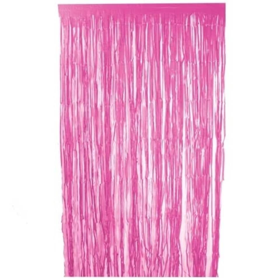 Hot Pink Biodegradable Paper Door Curtain Backdrop 1.9m x 99cm | Pink
