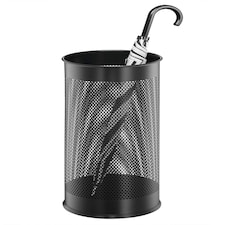 Durable Modern Perforated Steel Umbrella Stand | 29 Litre Black