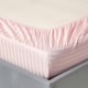 image 4 of Homescapes Pink Cotton Stripe Fitted Cot Sheets 330 Thread Count, 2 Pack | Pink | One Size