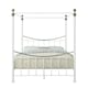 image 6 of Marylebone Traditional Four Poster Canopy Metal Bed Frame | White | White & Brass | King
